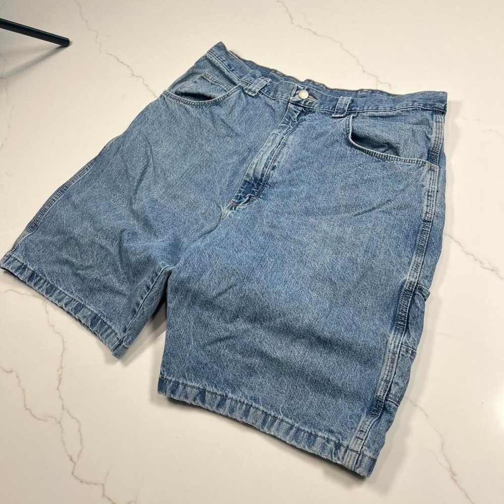 Wrangler vintage denim shorts jorts baggy wide leg dark skater summer